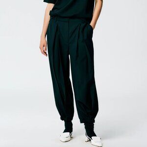 Tibi Black Tropical Wool Balloon Pants size 0 NWT